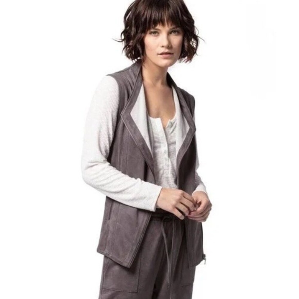 ASTARS Anthropologie Vegan Suede Vest sz Large